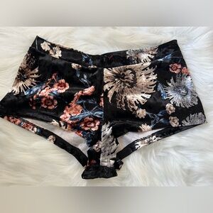 Hold Your Colour Floral Crushed Velvet Burnout Boyshorts